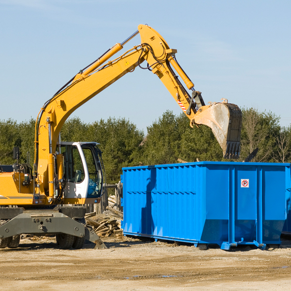 what are the rental fees for a residential dumpster in Camanche Village California